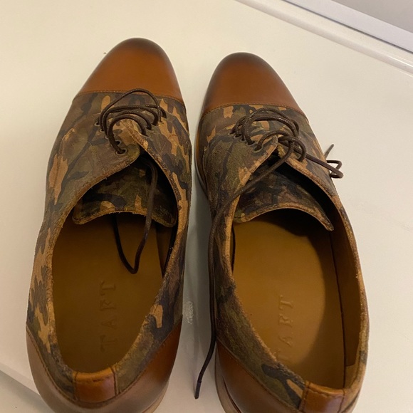 Taft Shoes | Size 9 Size Taft Camo and Burnished Leather Dress Shoes | - Picture 1 of 3